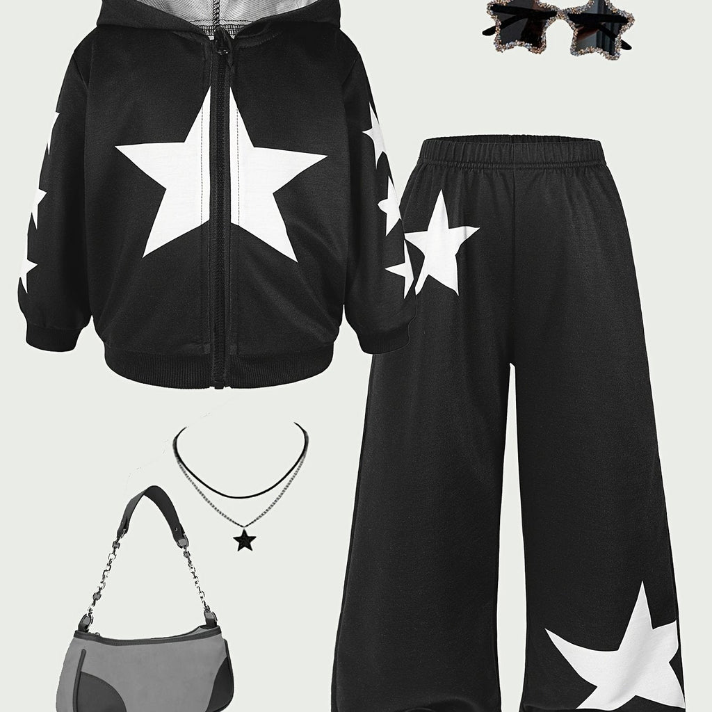 2pcs Outfit Set - Oversized Hooded Jacket - Fabtukus Luxury
