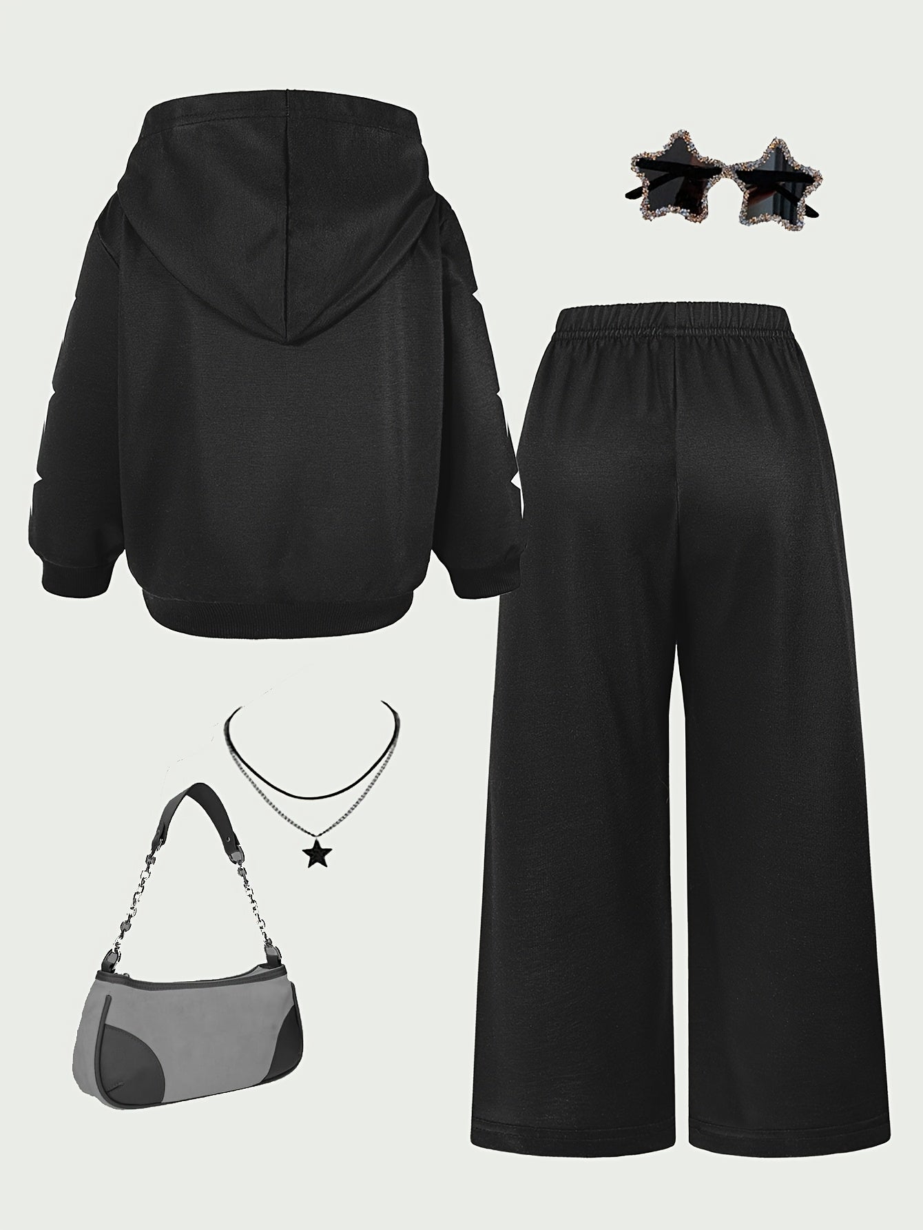 2pcs Outfit Set - Oversized Hooded Jacket - Fabtukus Luxury