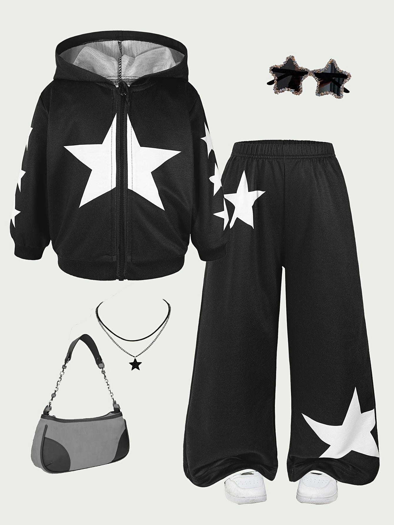 2pcs Outfit Set - Oversized Hooded Jacket - Fabtukus Luxury