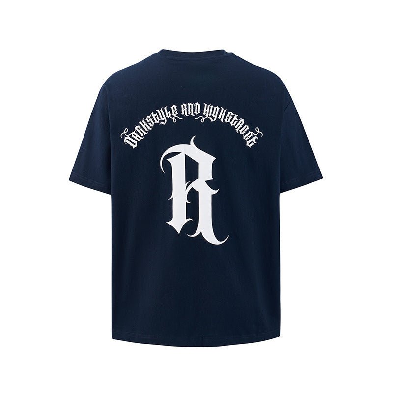 Drop Shoulder Men's And Women's Printed Short Sleeve - Fabtukus Luxury