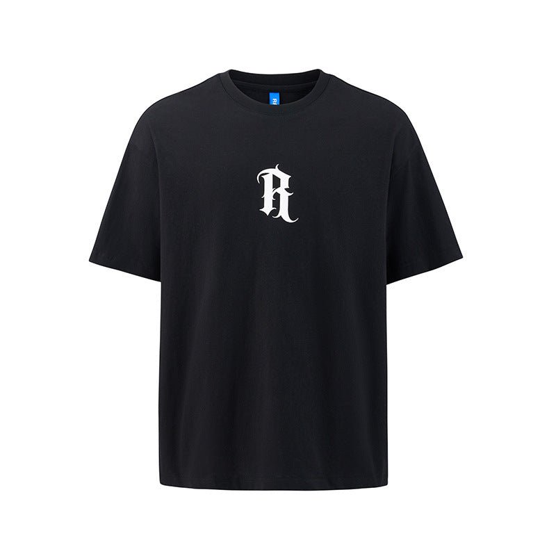 Drop Shoulder Men's And Women's Printed Short Sleeve - Fabtukus Luxury