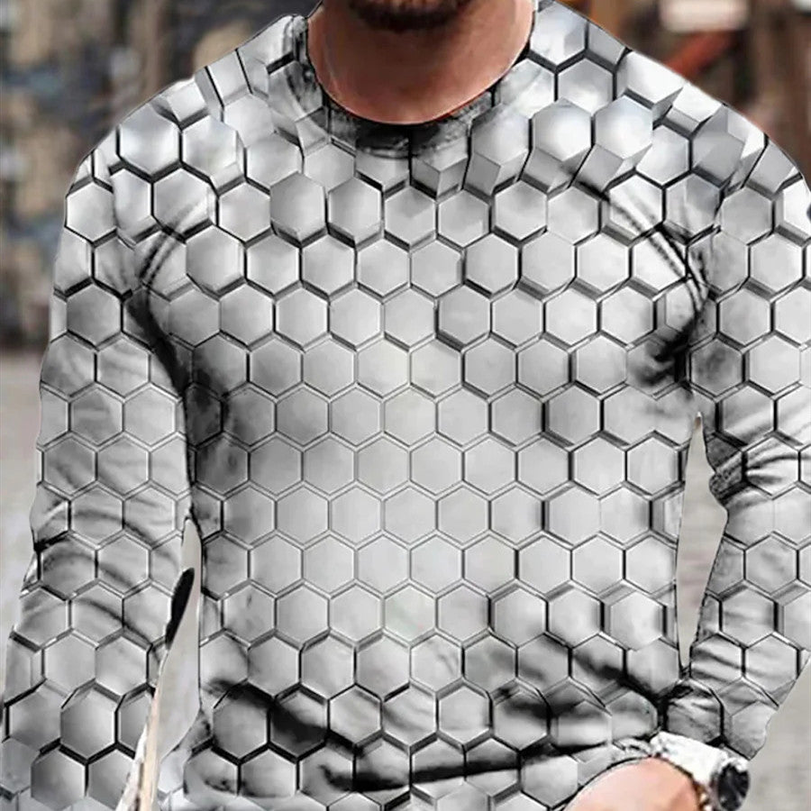 Hip - hop Gradient Swirl Retro T-shirt - Fabtukus Luxury