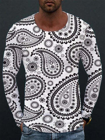 Hip - hop Gradient Swirl Retro T-shirt - Fabtukus Luxury