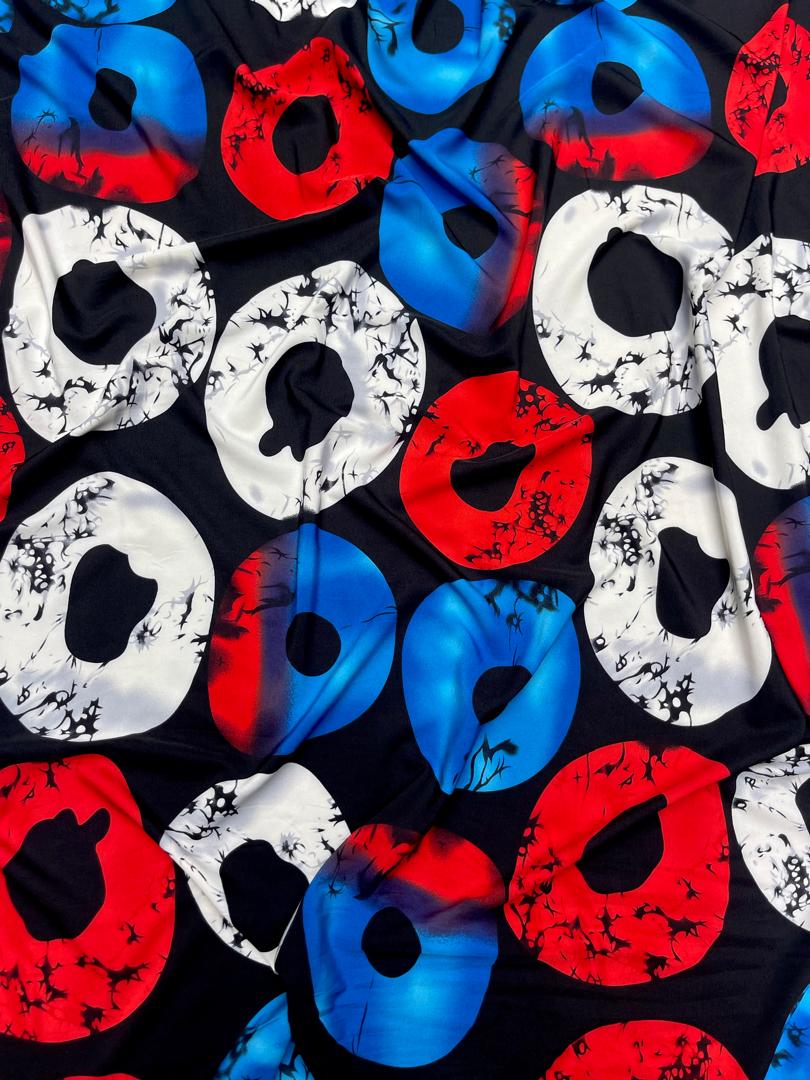 Men Luxury Vintage Fabrics Black and Red Pattern {Per Yard) - Fabtukus Luxury