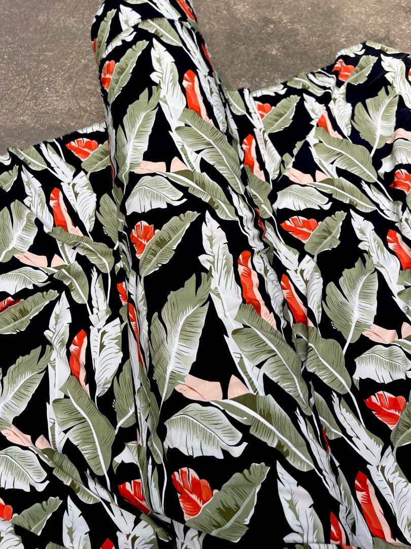 Men Luxury Vintage Fabrics Leaves Pattern {Per Yard) - Fabtukus Luxury