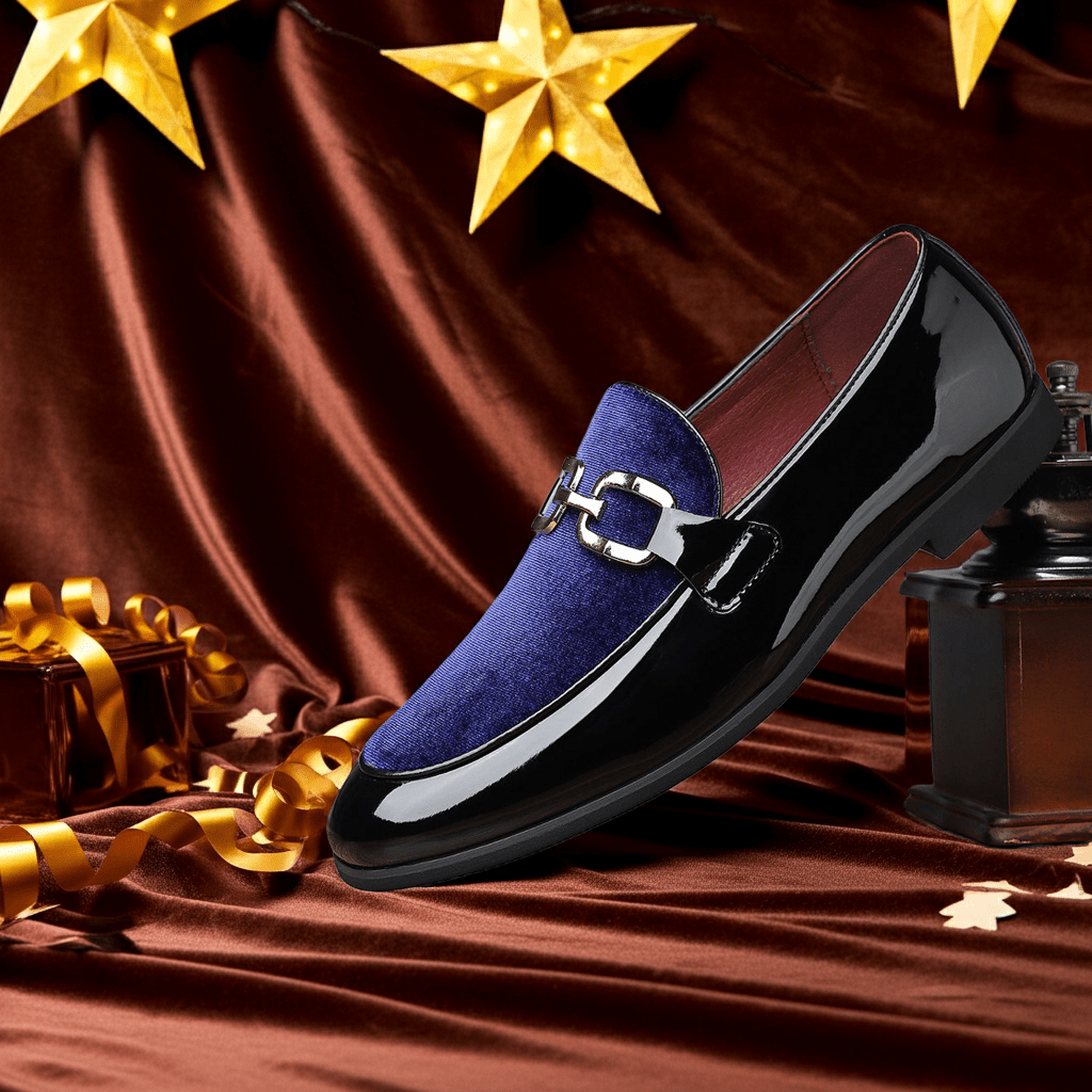 Men's Glossy Pointed British Style Frosted Suede Business Casual Leather Shoes - Fabtukus Luxury