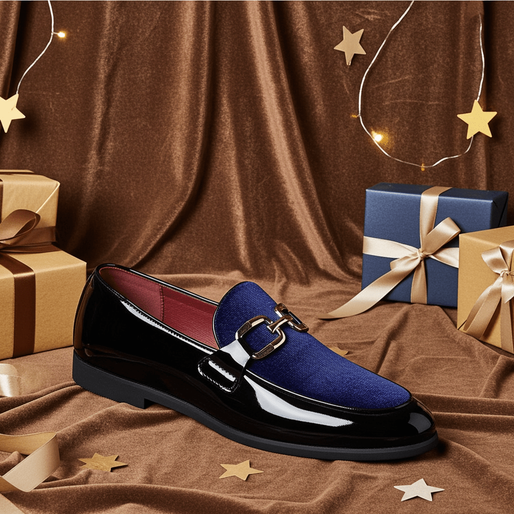 Men's Glossy Pointed British Style Frosted Suede Business Casual Leather Shoes - Fabtukus Luxury