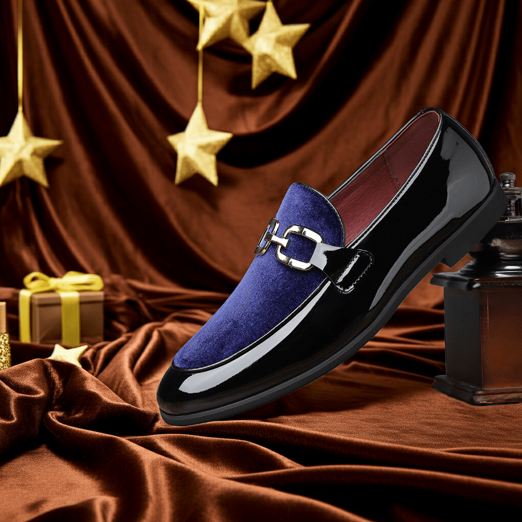 Men's Glossy Pointed British Style Frosted Suede Business Casual Leather Shoes - Fabtukus Luxury