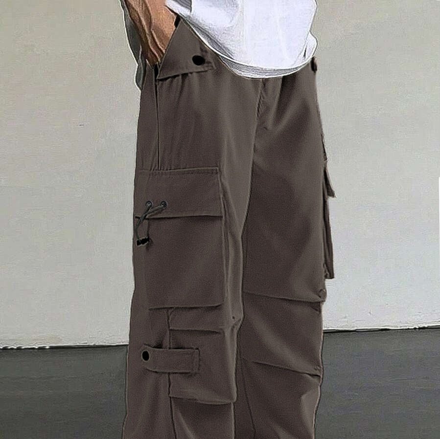 Men's Loose Wide Leg Straight Leg Quick - Dry Casual Trousers - Fabtukus Luxury