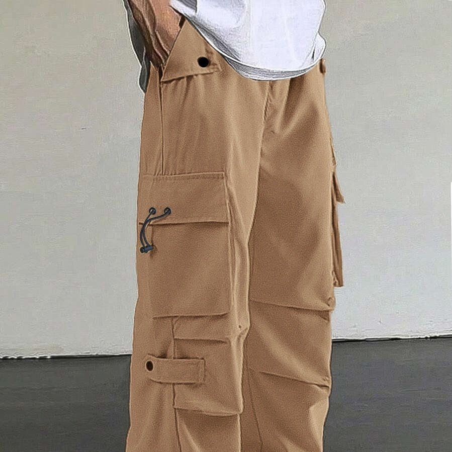 Men's Loose Wide Leg Straight Leg Quick - Dry Casual Trousers - Fabtukus Luxury