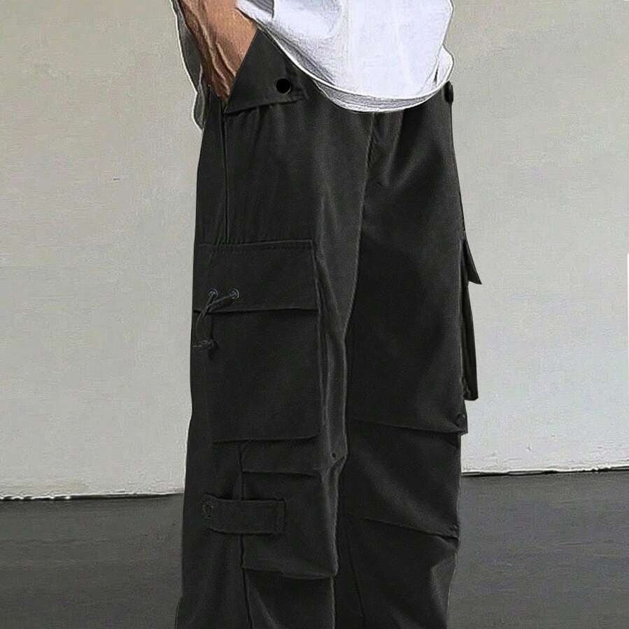 Men's Loose Wide Leg Straight Leg Quick - Dry Casual Trousers - Fabtukus Luxury