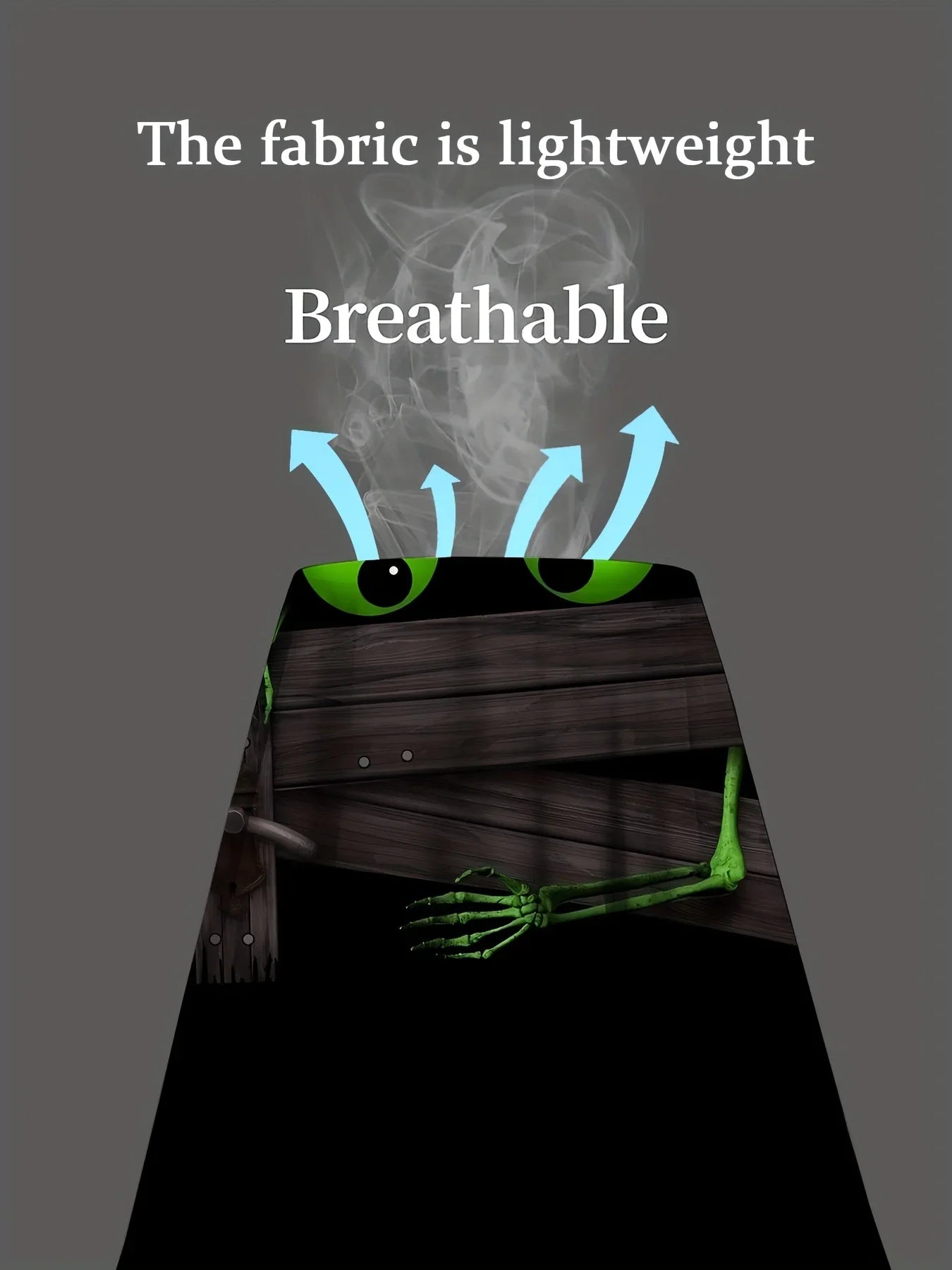 Men'S Mummy 3D Print T-Shirt - Casual Crew Neck Short Sleeve Skeleton Design Black with White Stripes Halloween Street - Fabtukus Luxury