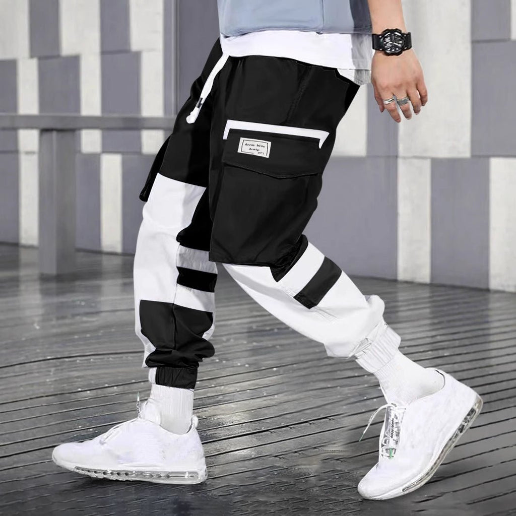 Men's Summer American Trendy Brand Multi - pocket Drawstring Casual Pants - Fabtukus Luxury