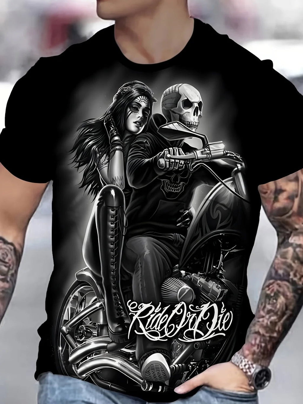 New Men's 3D Printed Fashion T-shirt Summer Outdoor Casual Loose Short Sleeve Round Neck Sports T-shirt Top - Fabtukus Luxury