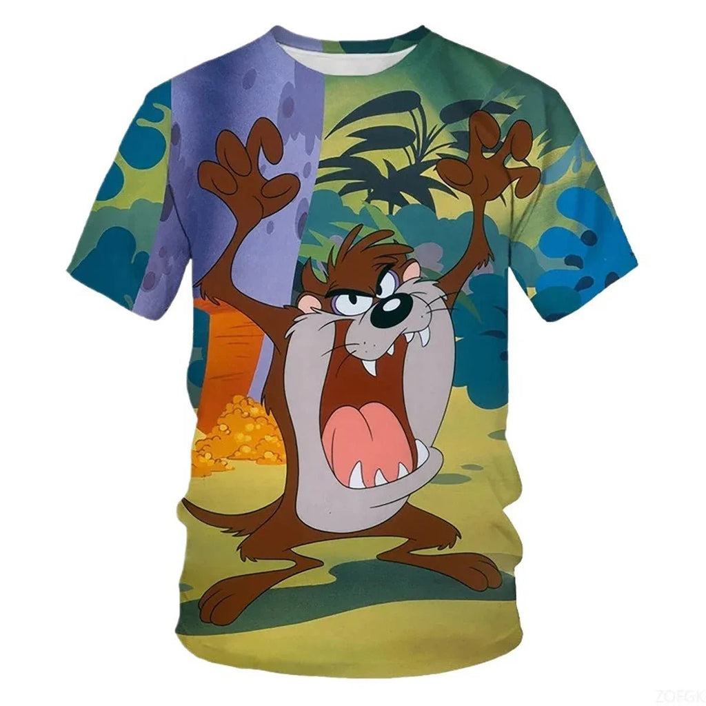 Premium Men's 3D Cartoon T-Shirt | High - Density Personalized Print on Breathable Cotton for All - Day Summer Comfort - Fabtukus Luxury