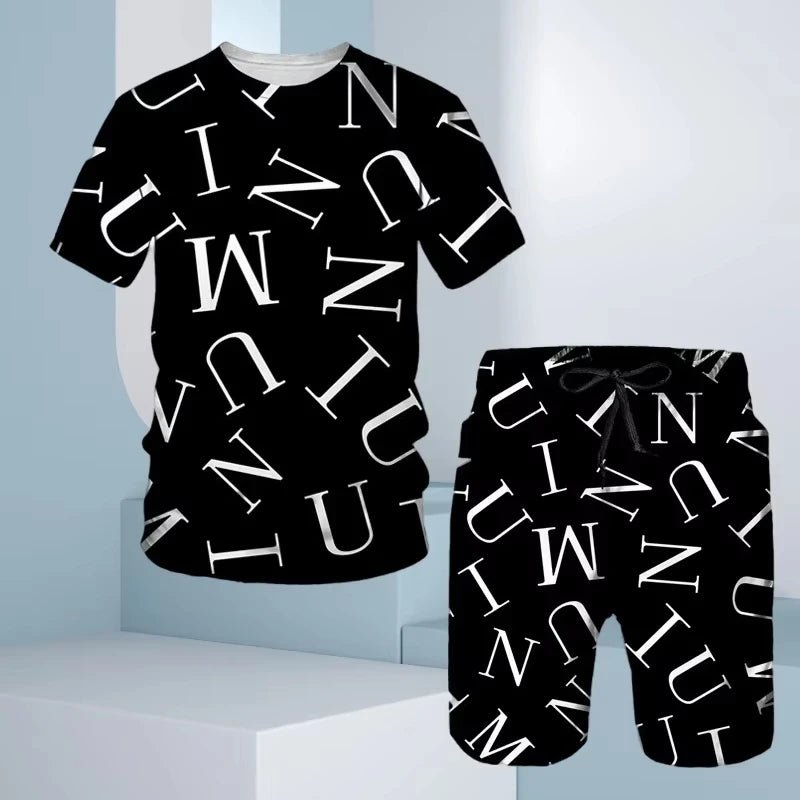 Summer Men's Tracksuit 3D Printing Women Oversized T-shirt Shorts Outfits Sets Kid Tracksuit Male Tshirt Set Men Tracksuit - Fabtukus Luxury