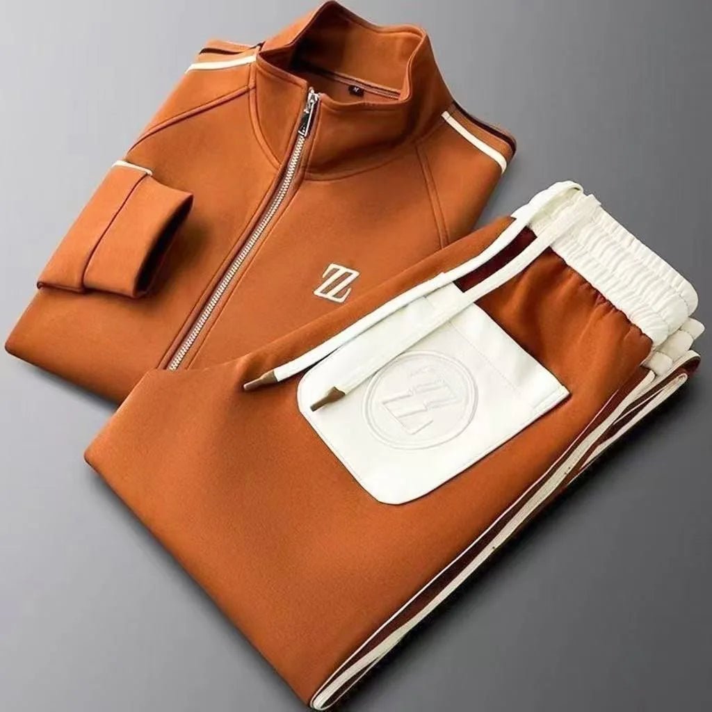 Trendy Embroidered Two - Piece Set men clothing - Fabtukus Luxury